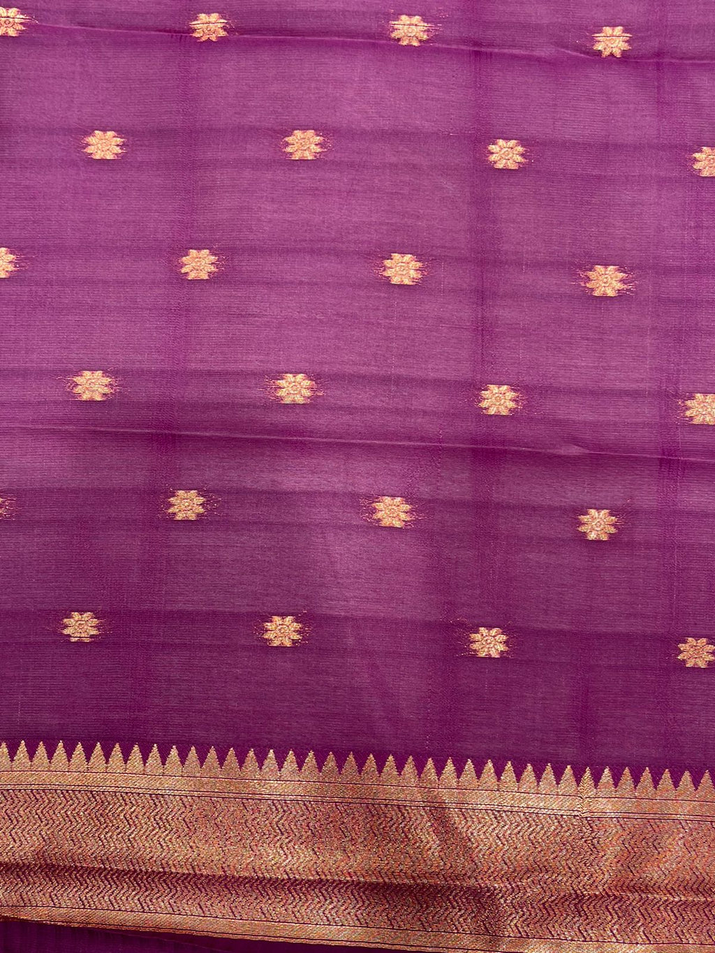 Classic Semi-Soft Silk Saree in Sky Blue with Contrasting Purple Border