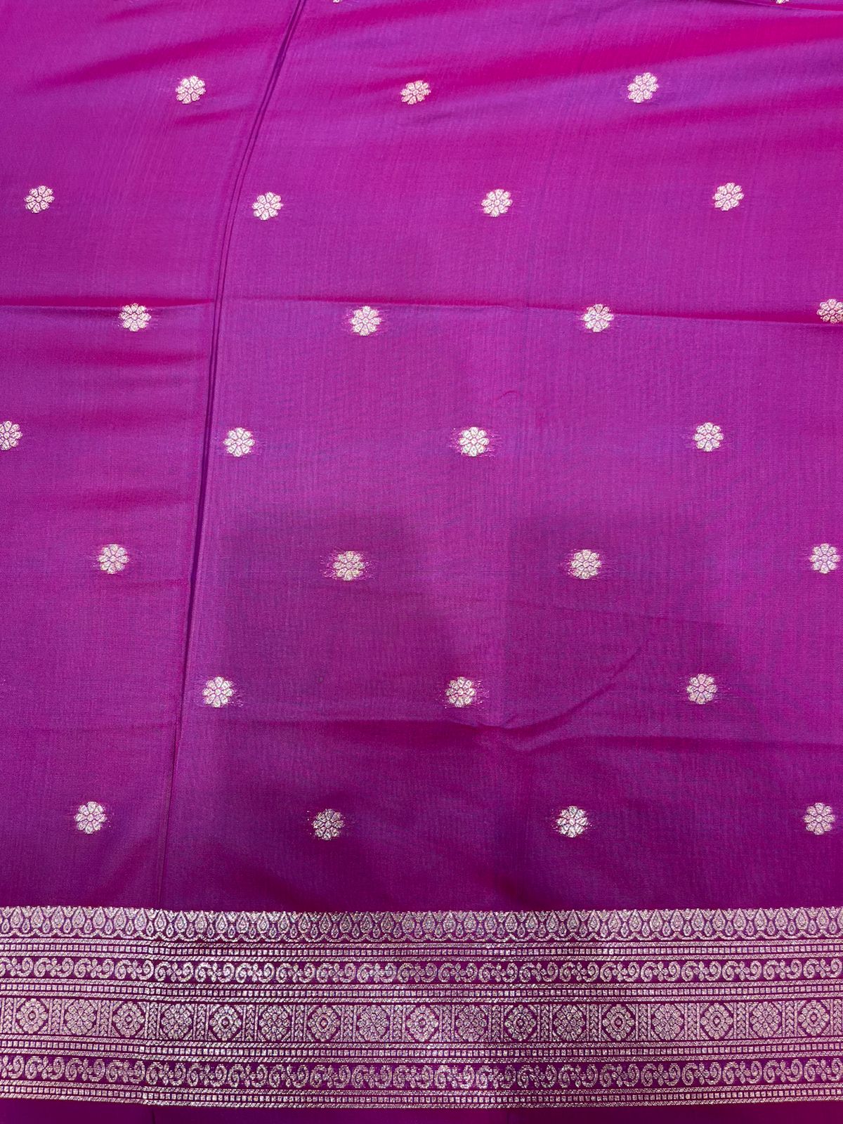 Elegant Purple Semi-Soft Silk Saree with Lustrous Finish