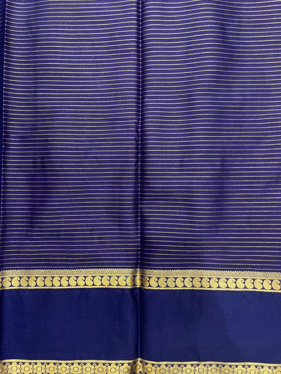 Elegant Pink Solid Crape Saree with Navy Blue Border – Silk Studio