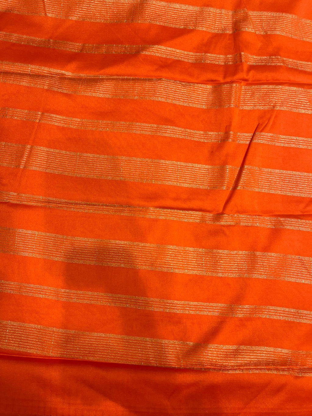 Graceful Orange Crape Saree – Silk Studio Festive Collection