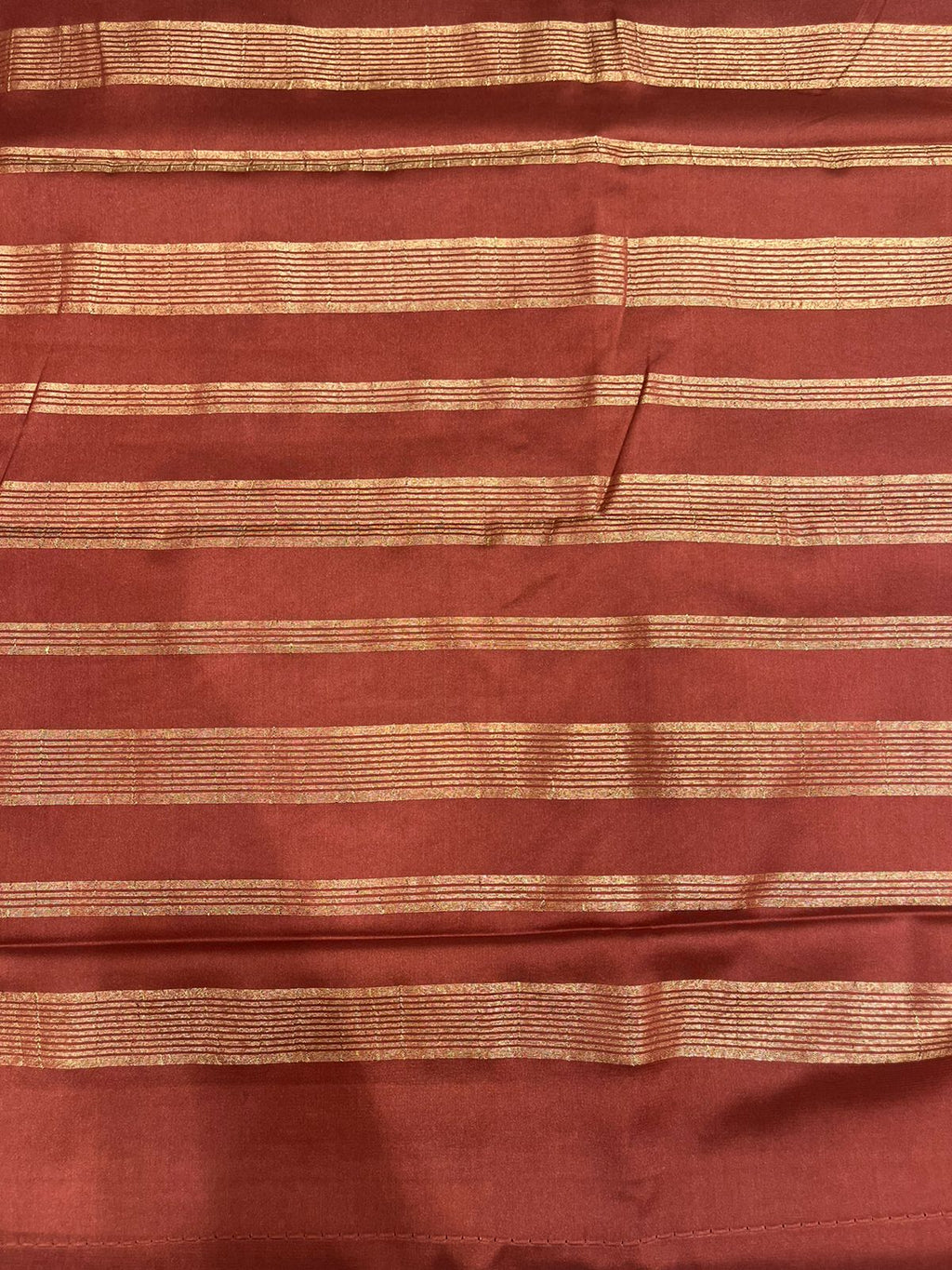 Elegant Brown Crape Saree– Solid Pattern