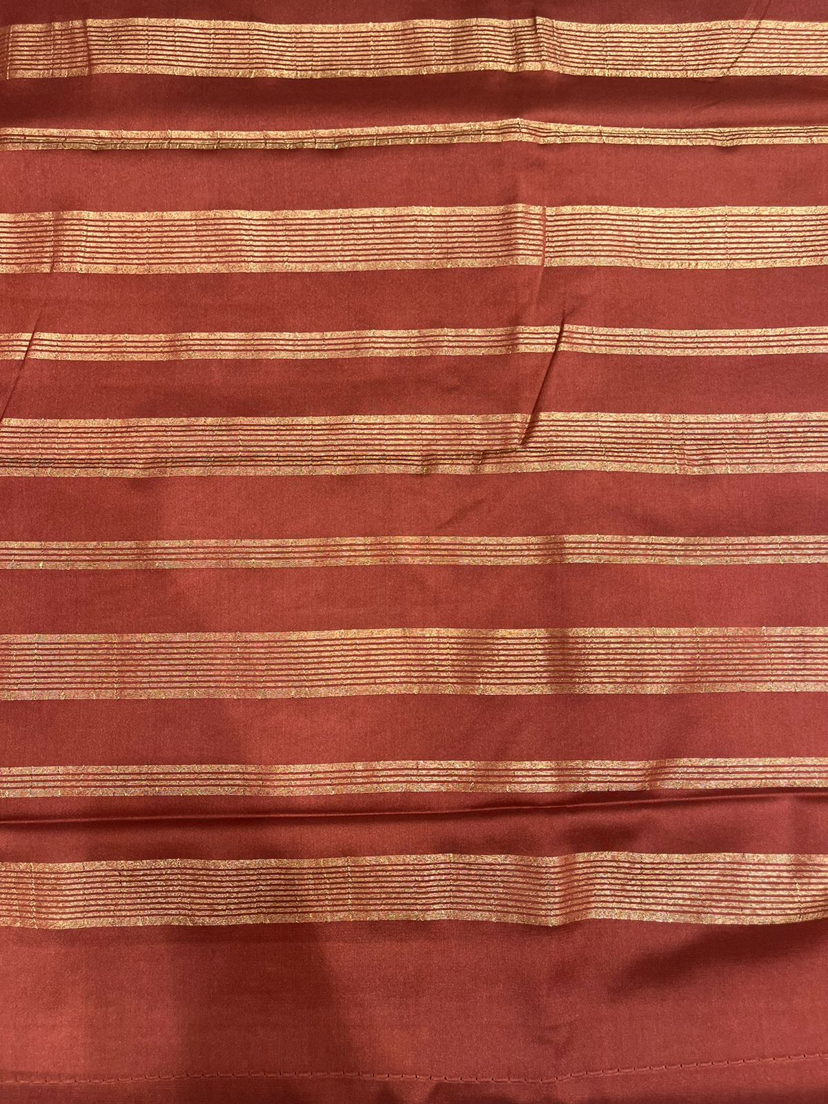 Elegant Brown Crape Saree– Solid Pattern