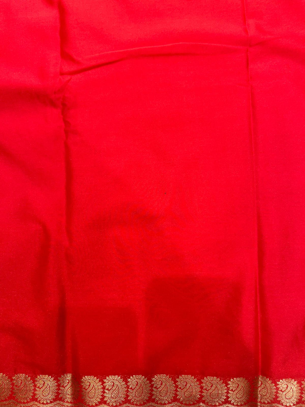 Silk Studio Red Crape Solid Saree