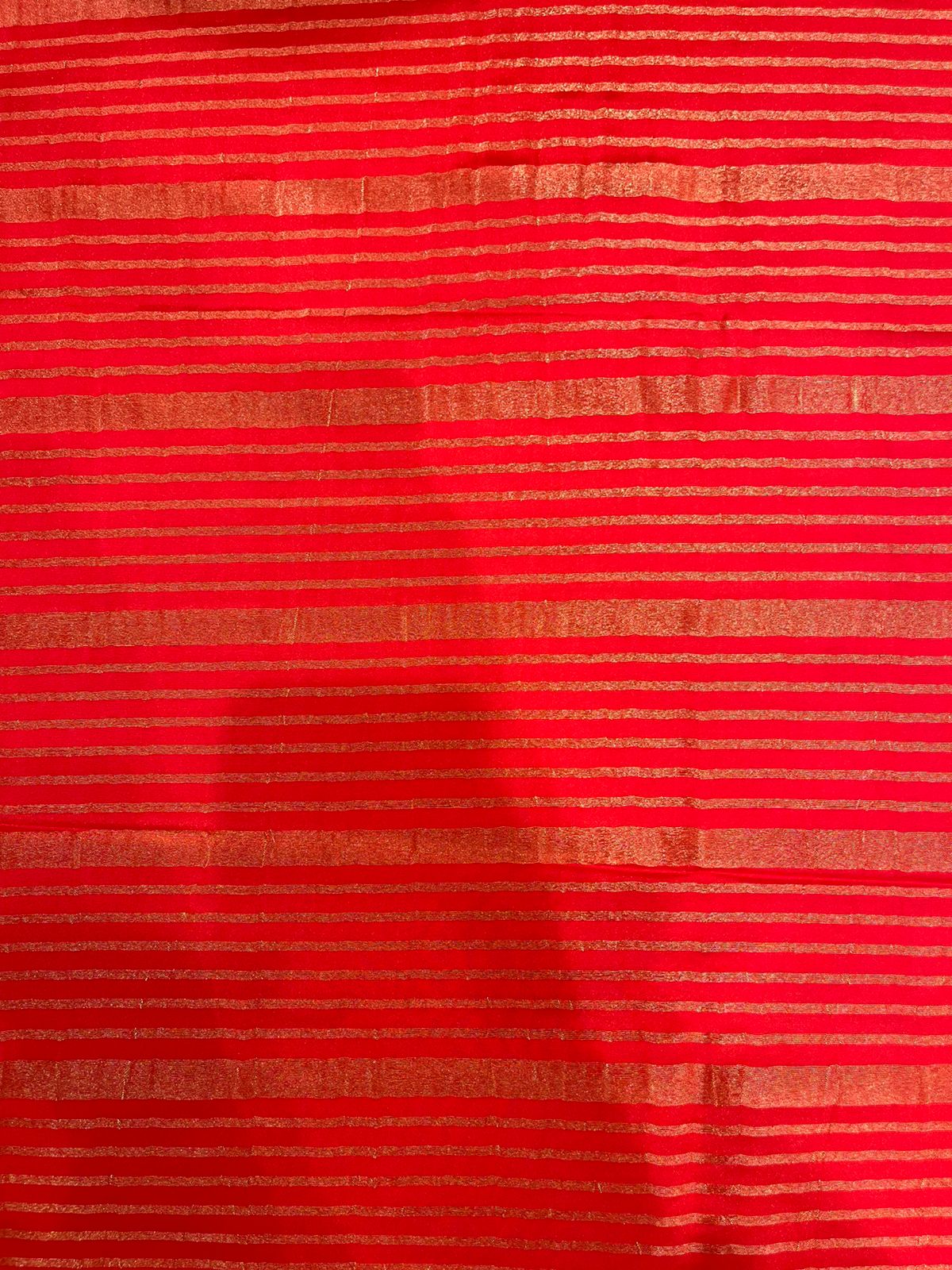 Silk Studio Red Crape Solid Saree