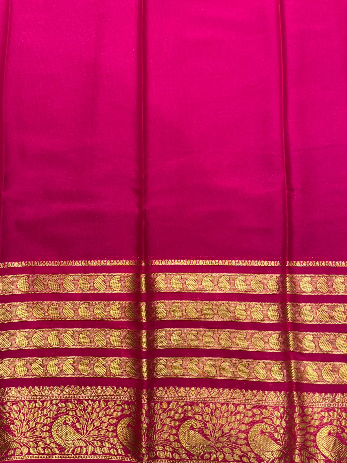 Elegant Maroon Crape Saree with Light Pink Border by Silk Studio