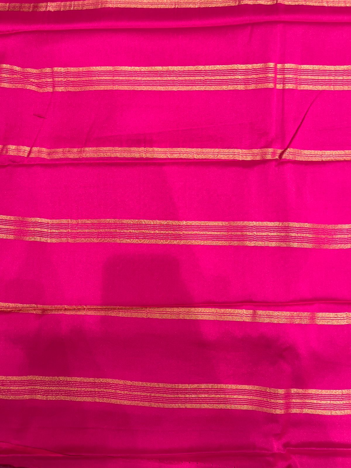 Elegant Maroon Crape Saree with Light Pink Border by Silk Studio