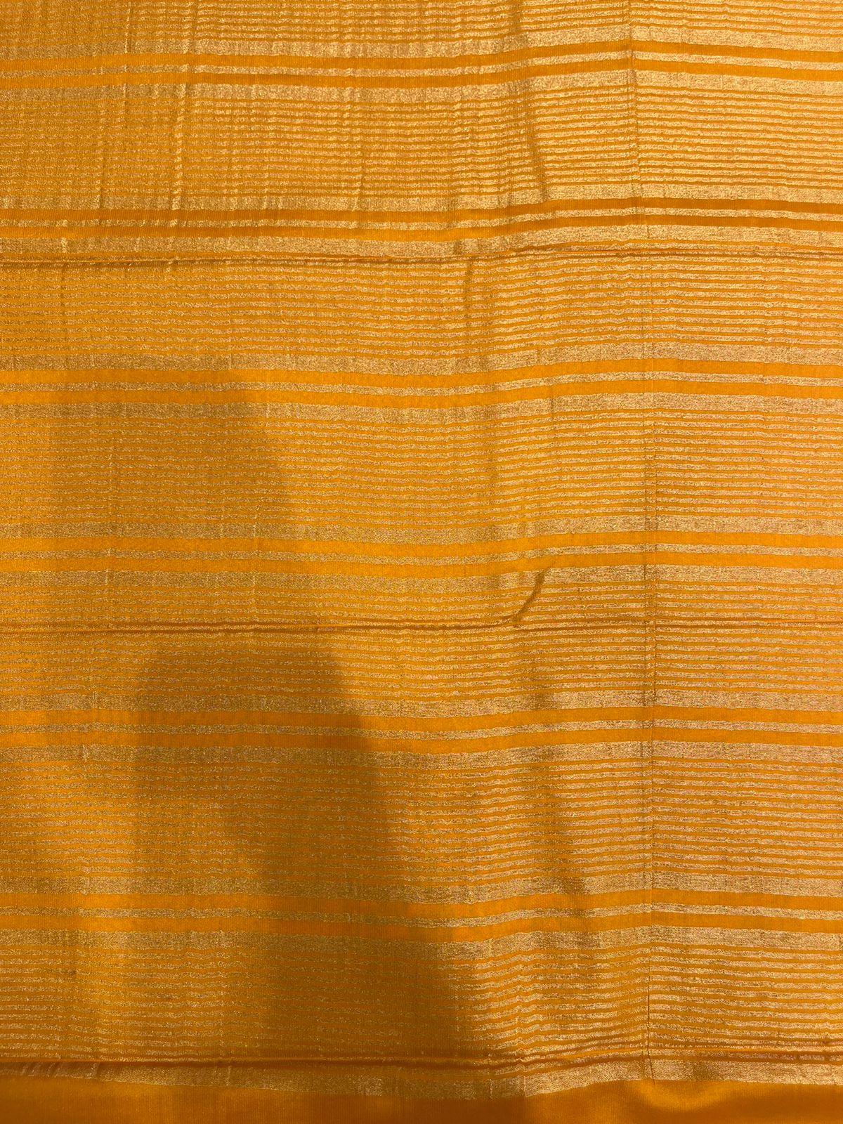 Bright Yellow Crape Saree | Silk Studio Collection