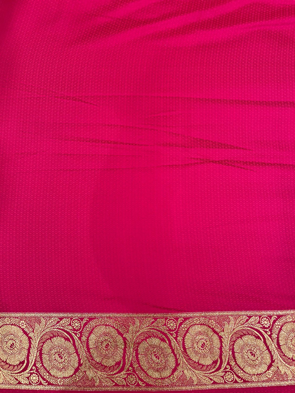 Fancy Peacock Blue Saree with Rich Gold and Pink Border