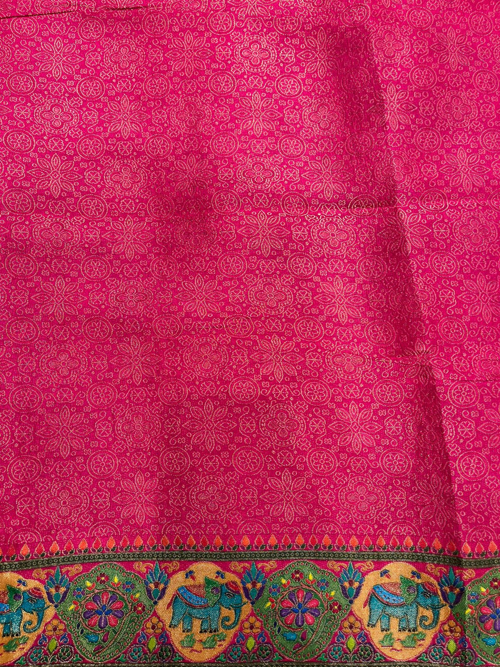 Fancy Teal Green Digital Printed Saree with Traditional Motifs