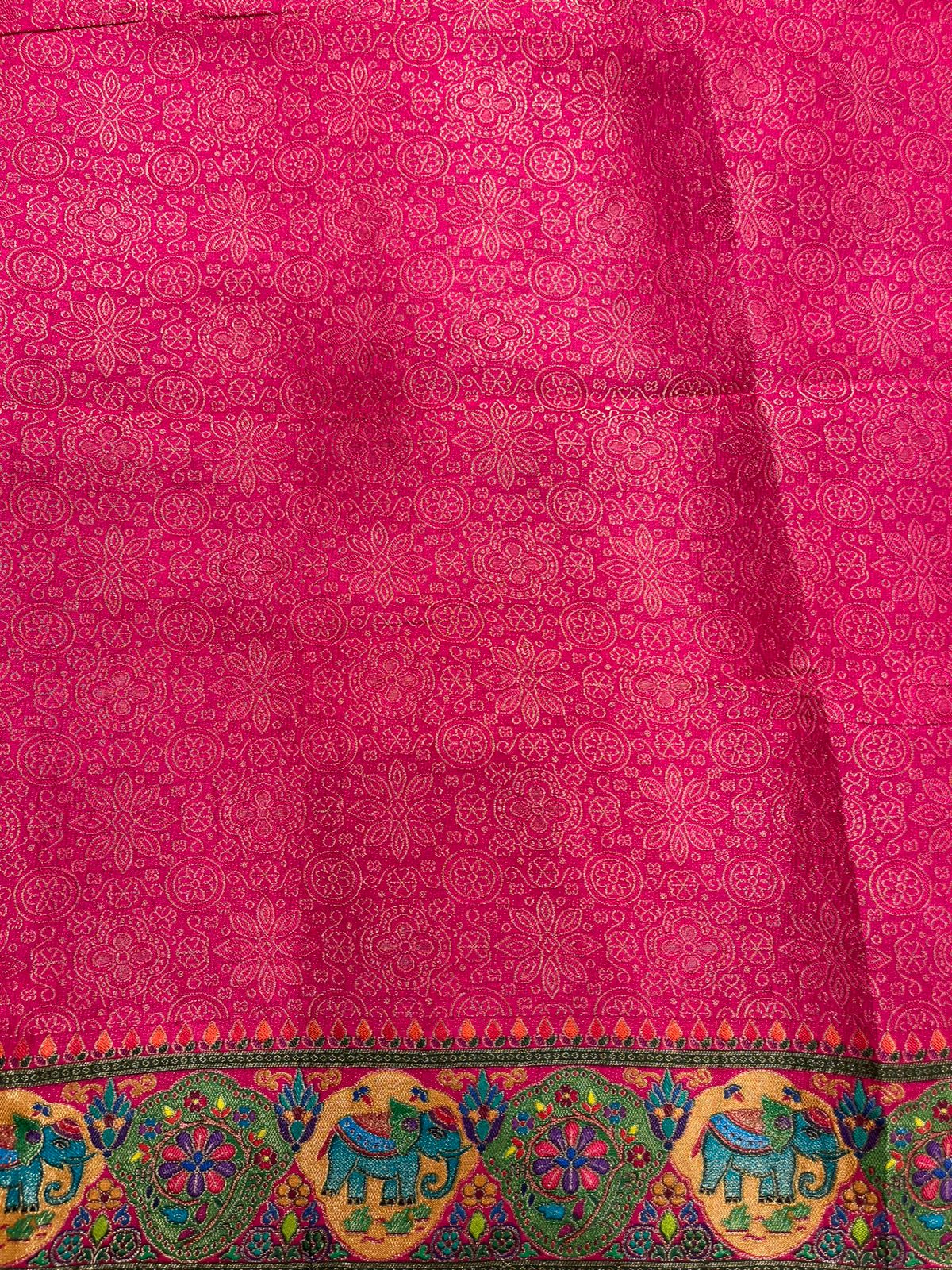 Fancy Teal Green Digital Printed Saree with Traditional Motifs