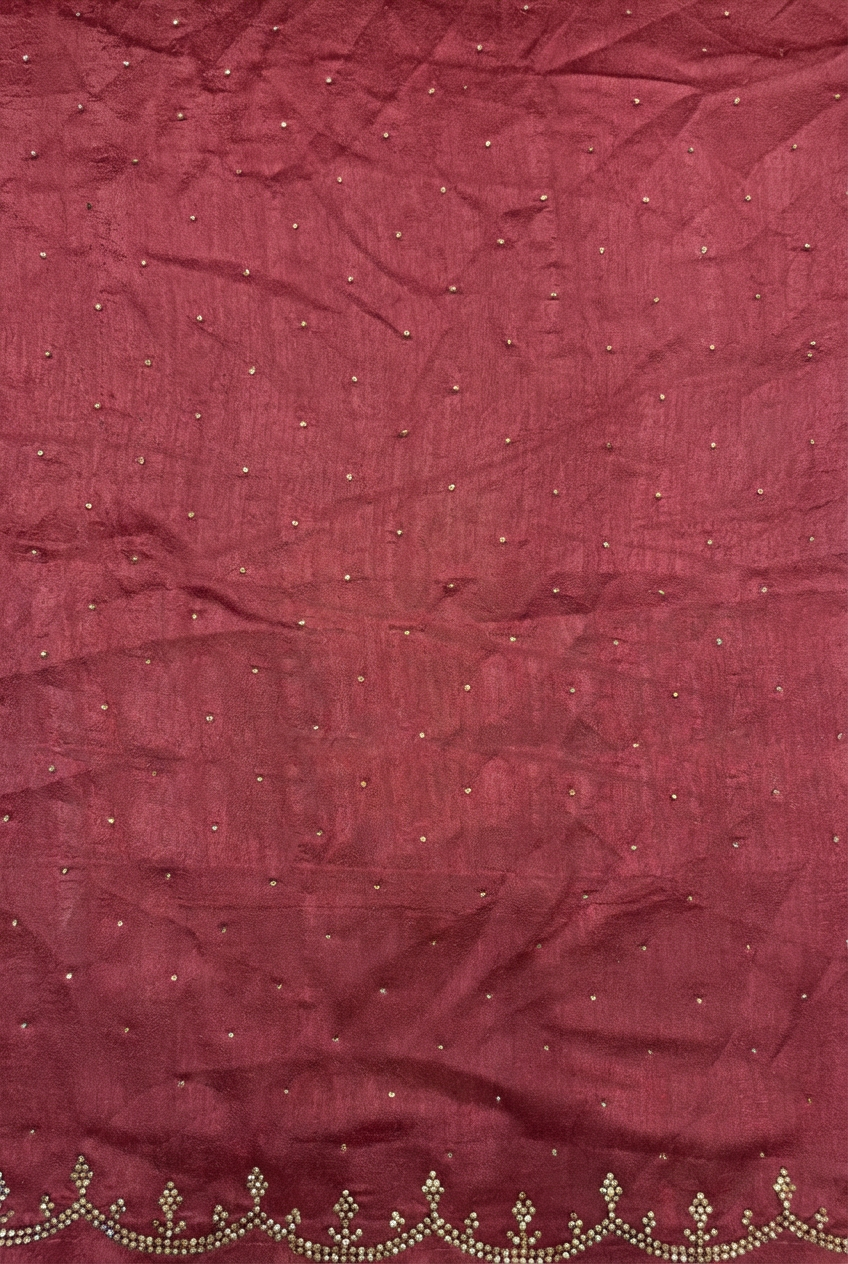 Fancy Dusty Rose Saree with Elegant Embellished Border