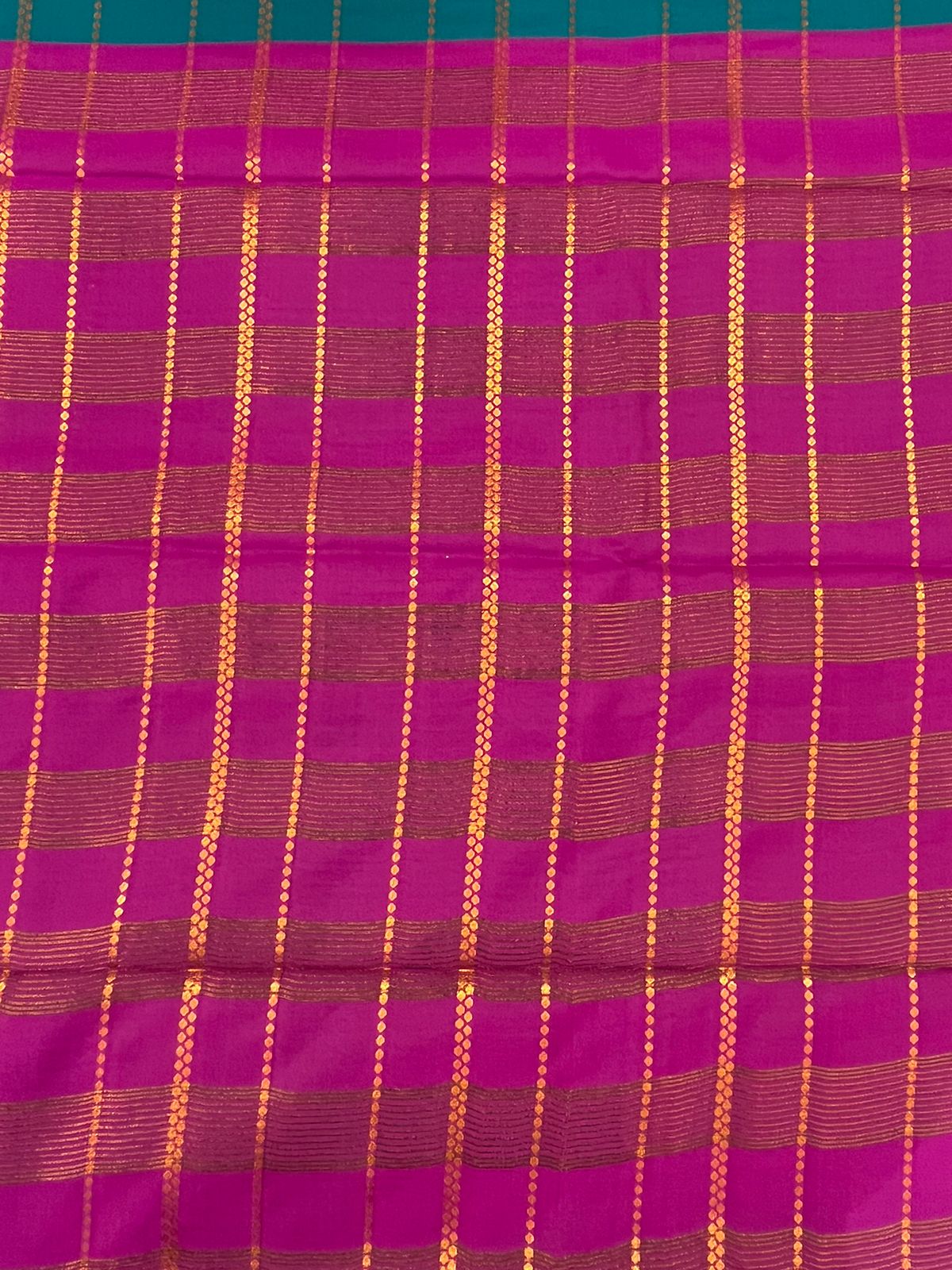 Peacock Blue Soft Silk Saree with Purple Border – Festive Elegance by Silk Studio