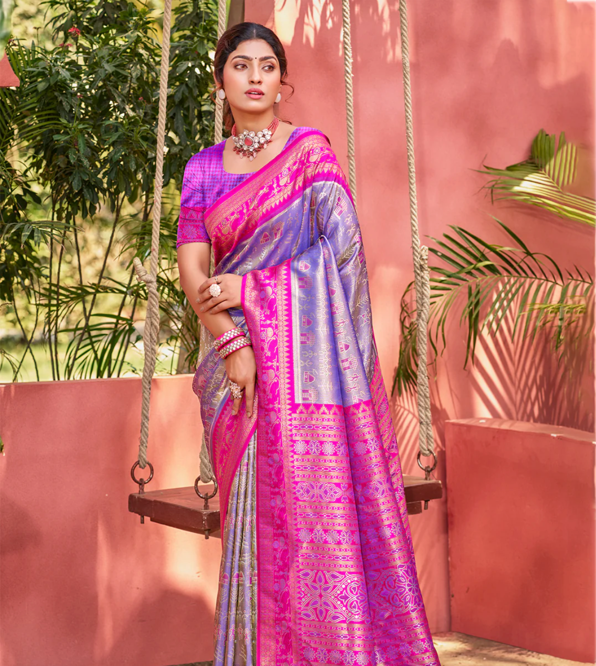 Pink Fancy Saree
