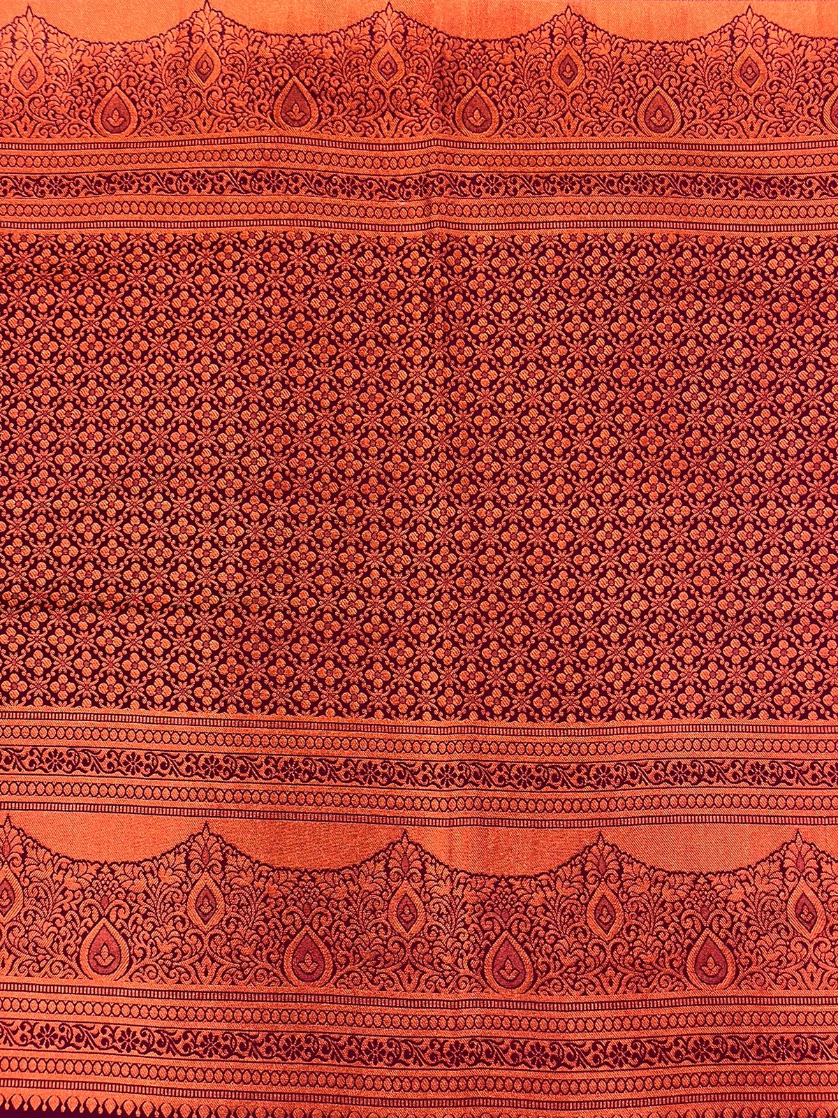 Graceful Sky Blue Tissue Saree with Purple Border